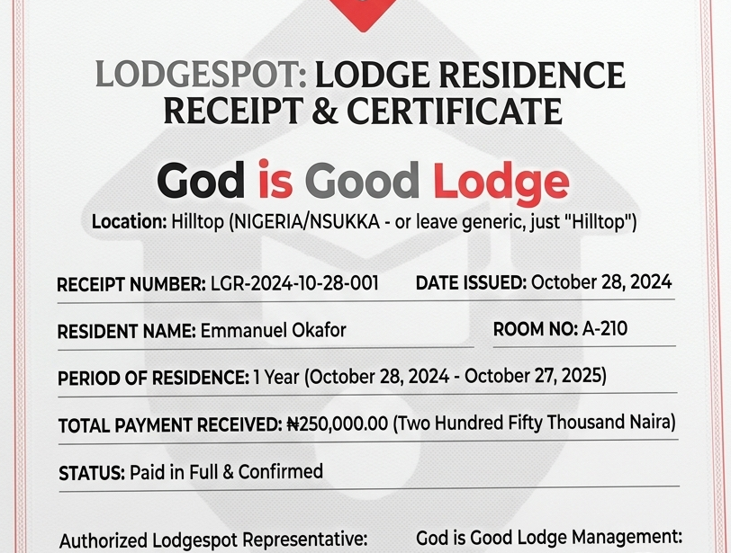 Secure payment receipt